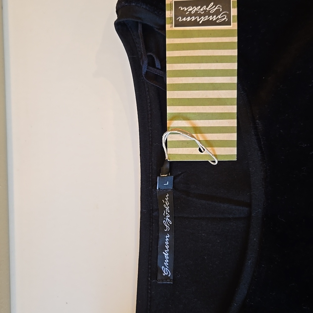 NWT Gudrun Sjödén Black Velour Dress Size Large - Picture 3 of 9